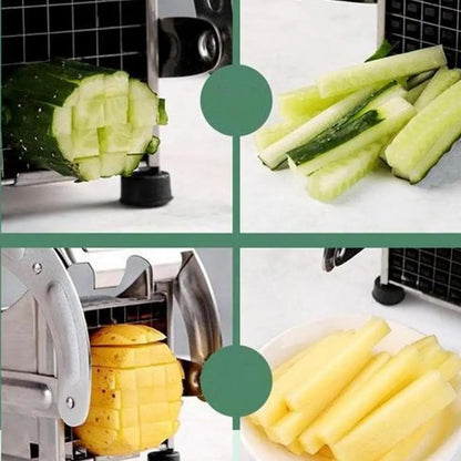 Manual Cutter Stainless Steel French Fries Slicer Potato Chips Maker Meat Chopper Dicer Cutting Machine Cooking Tool For Kitchen