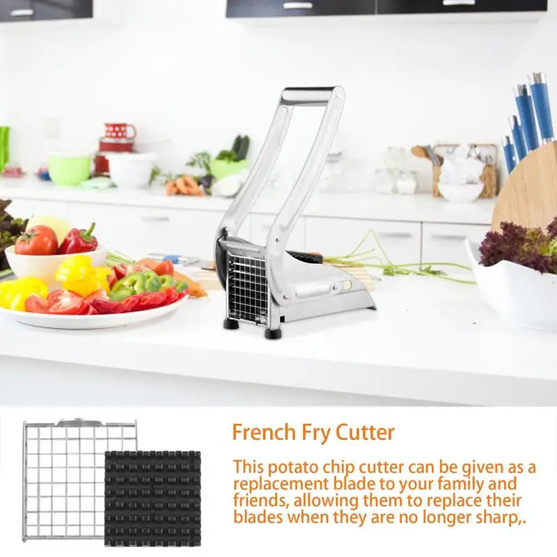 Manual Cutter Stainless Steel French Fries Slicer Potato Chips Maker Meat Chopper Dicer Cutting Machine Cooking Tool For Kitchen
