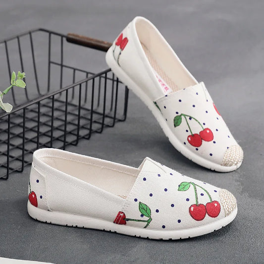 2025 Women's Spring and Autumn New Single Shoes Beijing Cloth Shoes Mom Shoes Low Top Anti Slip Soft Bottom Casual Canvas Shoes